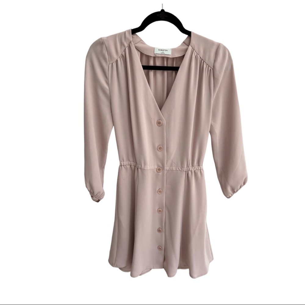 Babaton | Blush button down dress